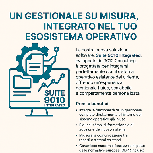 Un gestionale su misura, integrato nel tuo ecosistema operativo